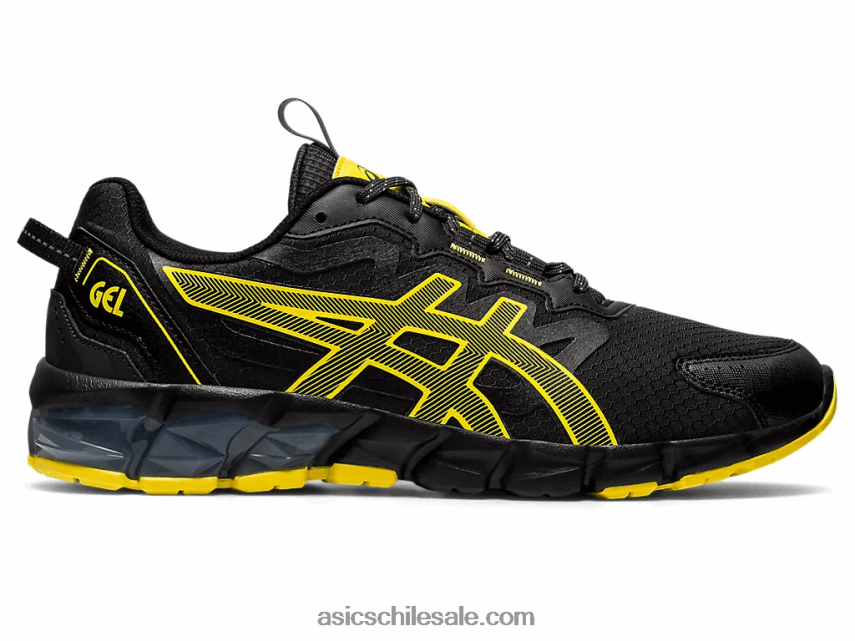 hombres Asics gel-quantum 90 R8N446785 negro/amarillo vibrante