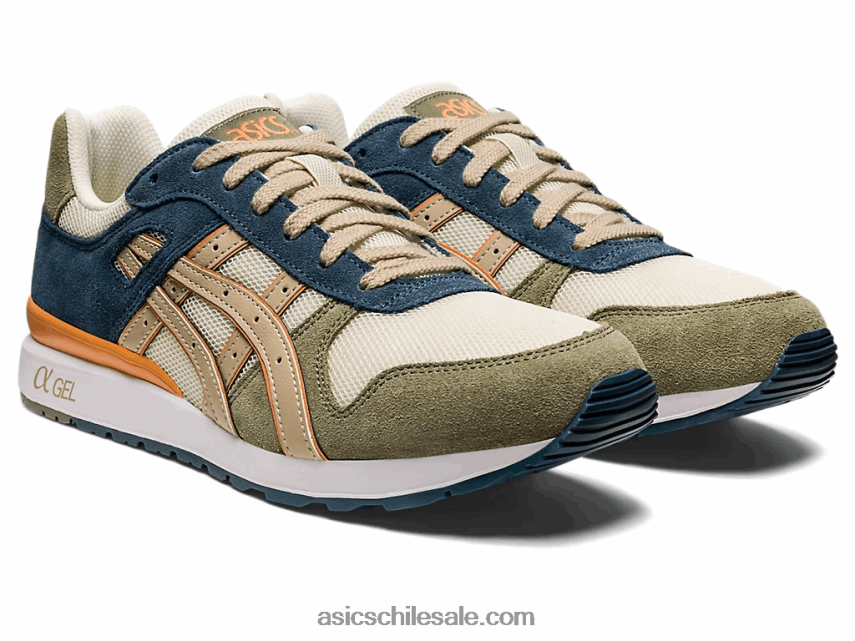 hombres Asics gt-ii R8N446981 crema/gris pluma
