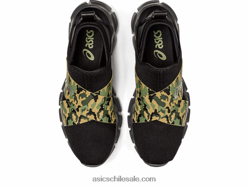 hombres Asics slip-on lyte cuántico R8N4461232 negro/camuflaje