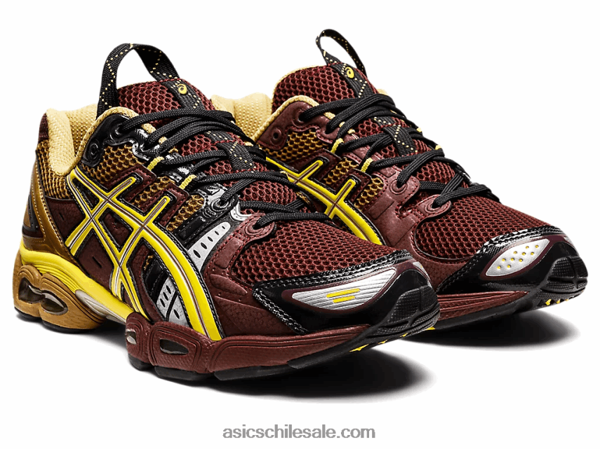 hombres Asics ub3-s gel-nimbus 9 R8N4461252 ron pasas/brillo verde