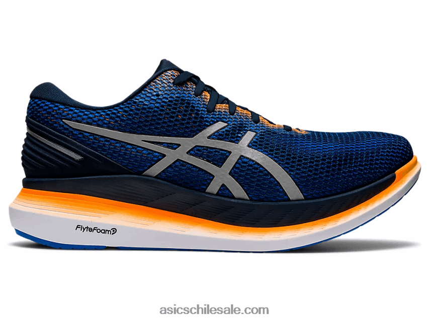hombres Asics Glideride 2 lite-show R8N4461800 azul francés/plata pura