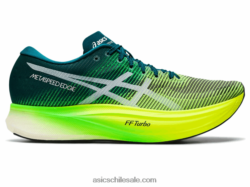 hombres Asics borde de metavelocidad+ R8N4461253 pino terciopelo/amarillo seguridad