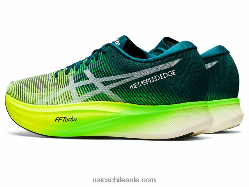 hombres Asics borde de metavelocidad+ R8N4461253 pino terciopelo/amarillo seguridad