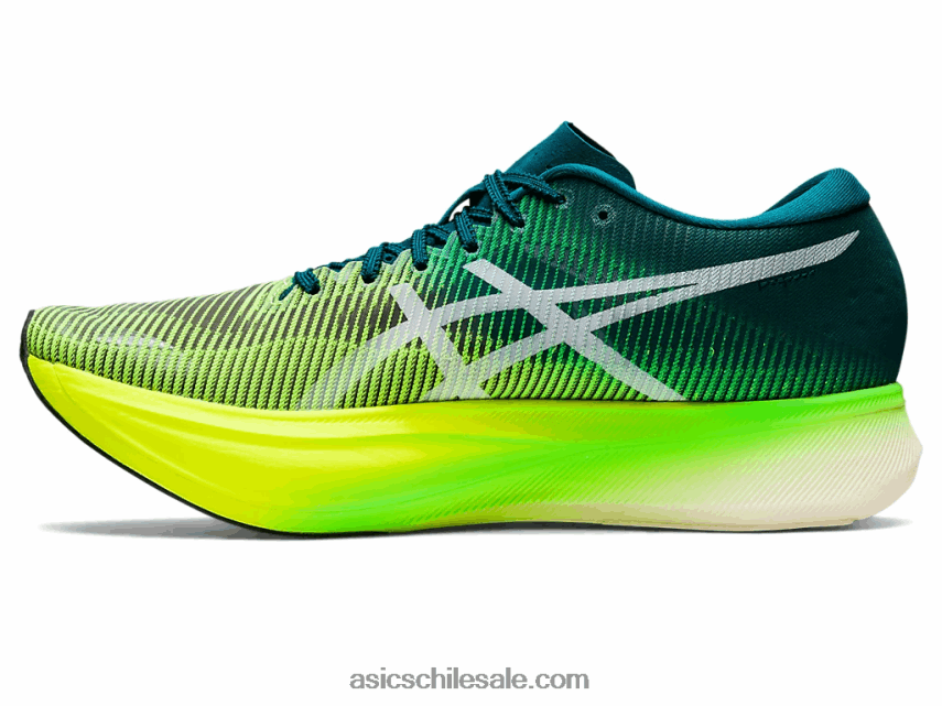 hombres Asics borde de metavelocidad+ R8N4461253 pino terciopelo/amarillo seguridad