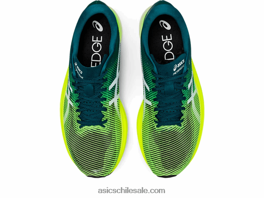 hombres Asics borde de metavelocidad+ R8N4461253 pino terciopelo/amarillo seguridad