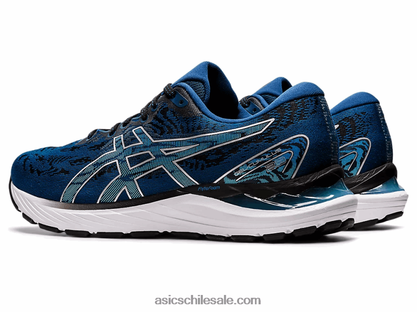 hombres Asics cúmulo de gel 23 R8N4461370 azul mako/plata pura