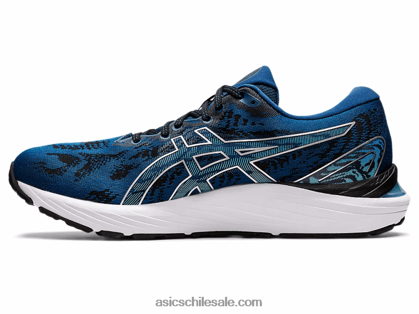 hombres Asics cúmulo de gel 23 R8N4461370 azul mako/plata pura