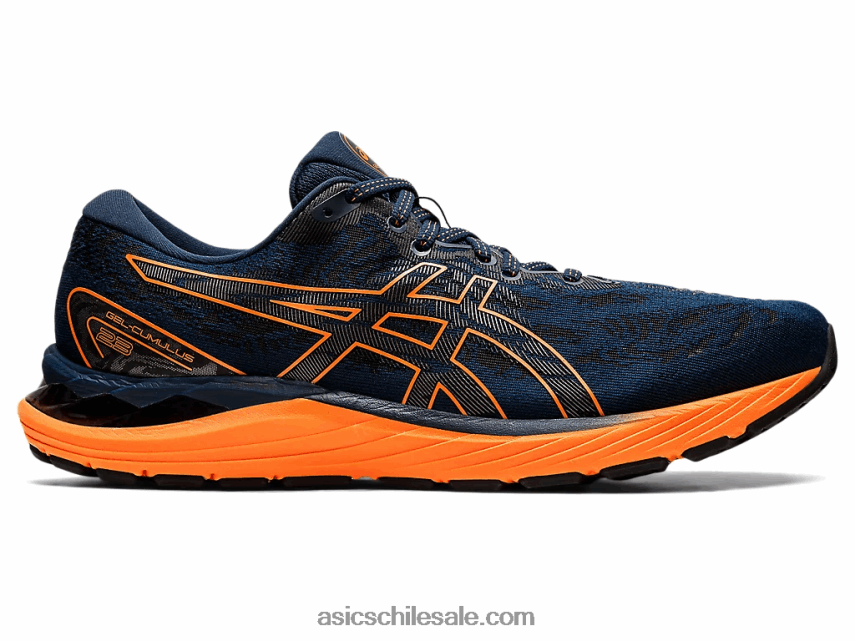hombres Asics cúmulo de gel 23 R8N4461590 azul francés/naranja impactante