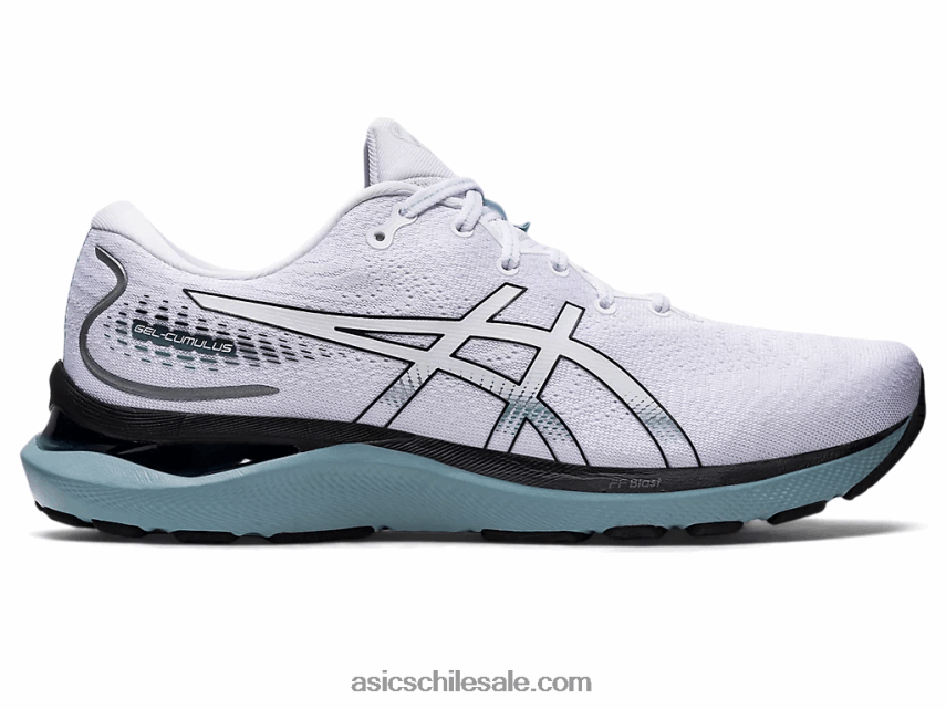hombres Asics cúmulo de gel 24 R8N446909 blanco negro