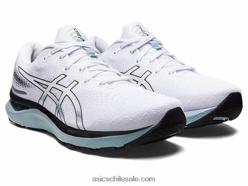 hombres Asics cúmulo de gel 24 R8N446909 blanco negro