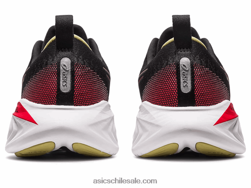 hombres Asics cúmulo de gel 25 R8N446123 negro/rojo eléctrico