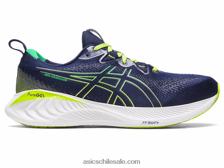 hombres Asics cúmulo de gel 25 R8N4461 medianoche/cilantro