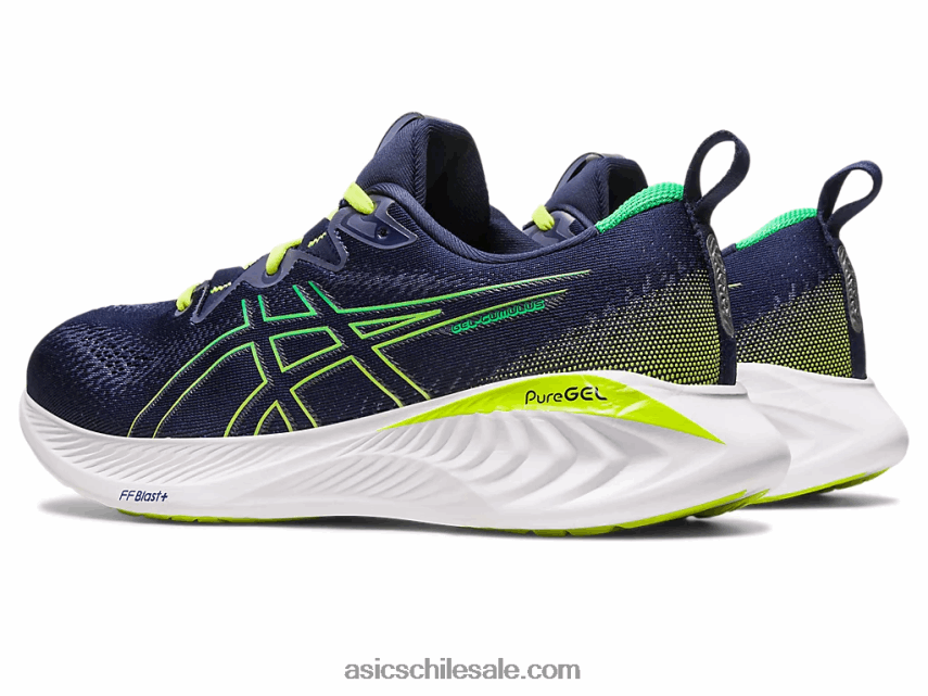 hombres Asics cúmulo de gel 25 R8N4461 medianoche/cilantro