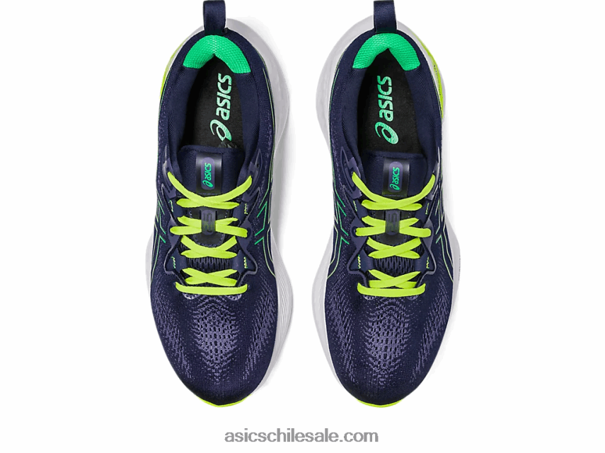 hombres Asics cúmulo de gel 25 R8N4461 medianoche/cilantro