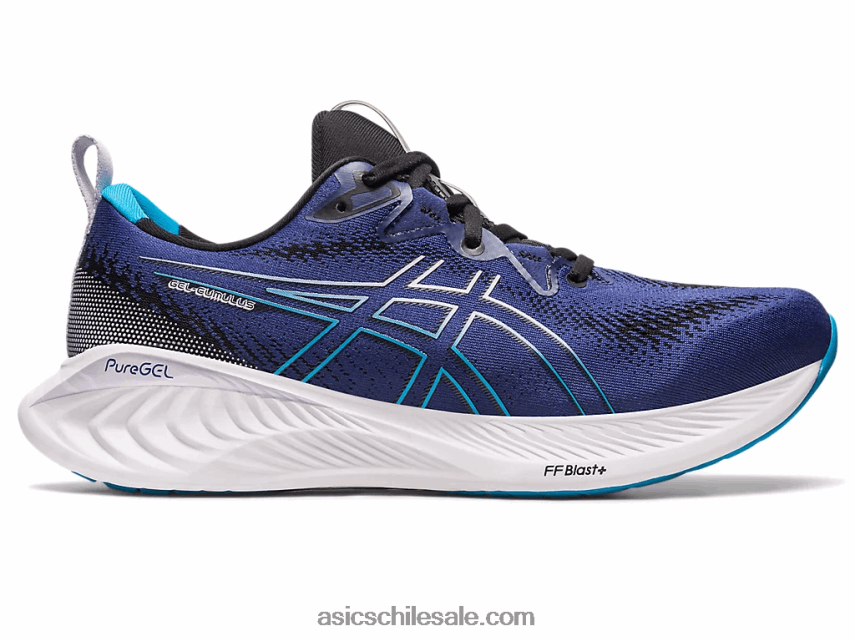 hombres Asics cúmulo de gel 25 R8N4465 azul índigo/azul isla