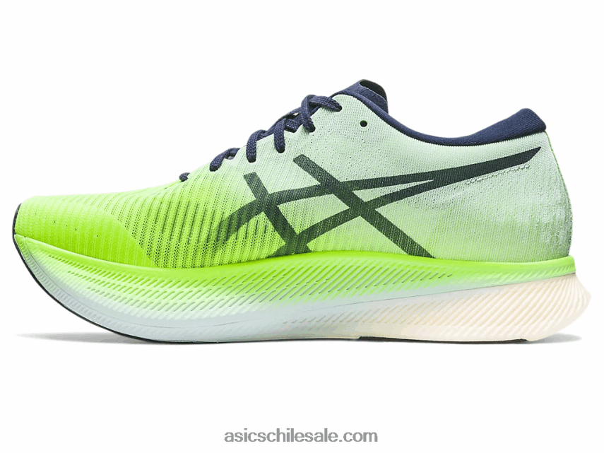 hombres Asics cielo de metavelocidad R8N446256 peligro verde/cielo