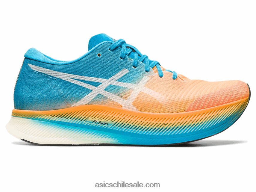hombres Asics cielo de metavelocidad R8N446281 naranja pop/azul isla