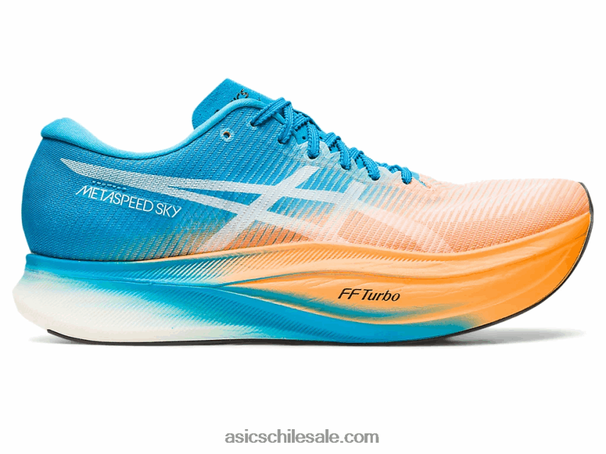 hombres Asics cielo de metavelocidad+ R8N446586 naranja pop/azul isla