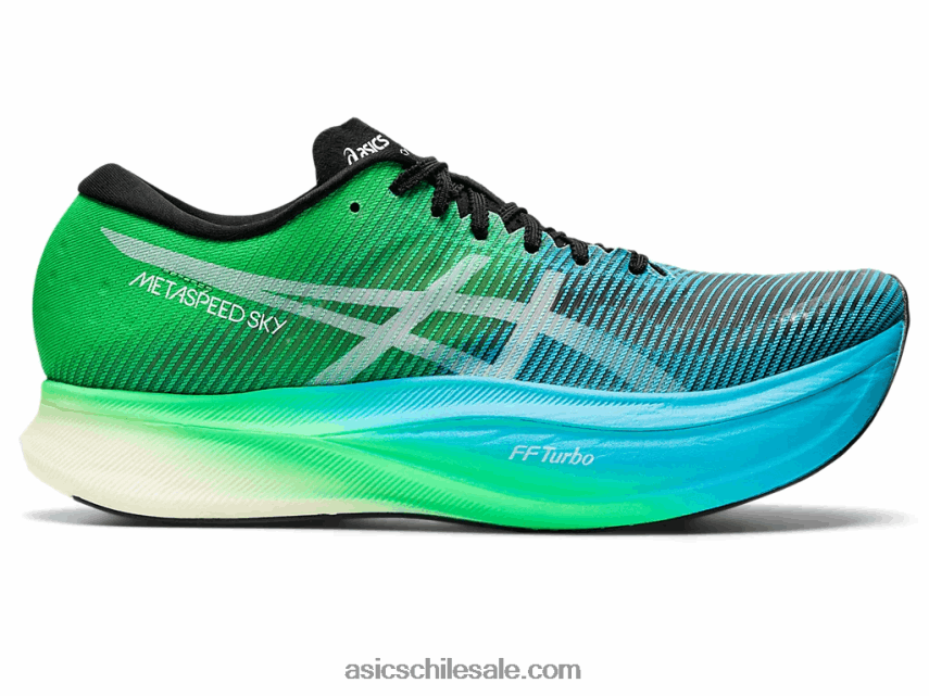 hombres Asics cielo de metavelocidad+ R8N446877 negro/hoja nueva