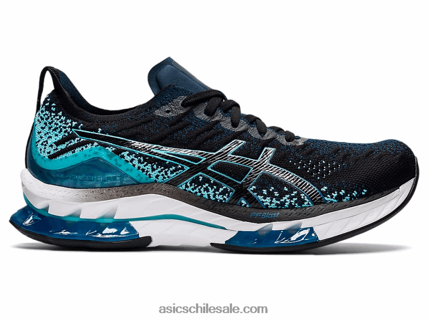hombres Asics explosión de gel-kinsei R8N4461510 negro/menta helada