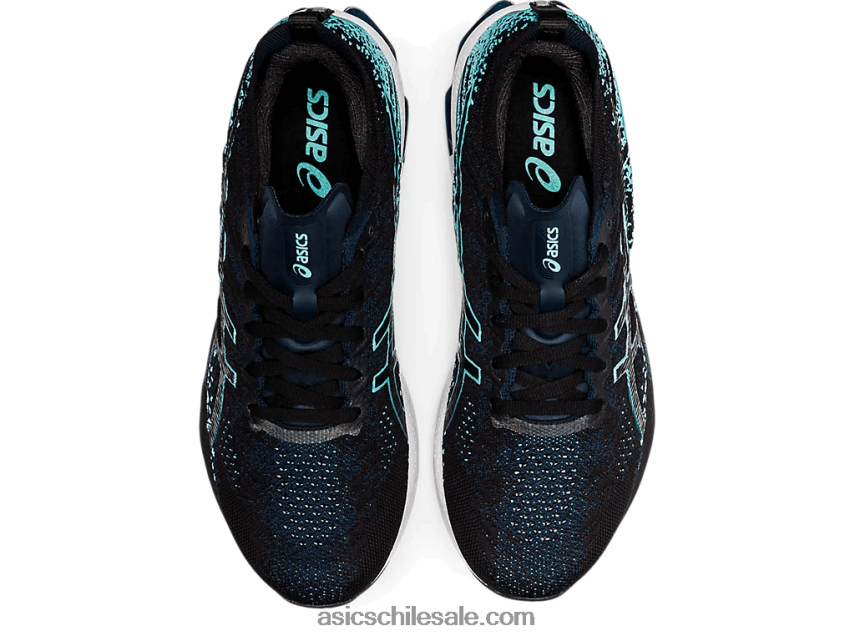 hombres Asics explosión de gel-kinsei R8N4461510 negro/menta helada