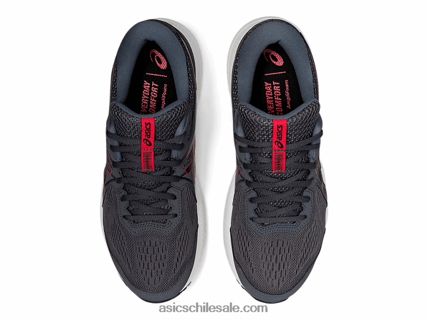hombres Asics gel-conten 7 extra ancho R8N4461953 gris portador/rojo clásico