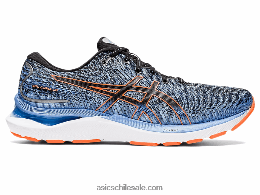 hombres Asics gel-cumulus 24 extra ancho R8N446652 negro/naranja impactante