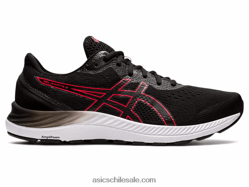hombres Asics gel-excite 8 R8N4461696 negro/rojo eléctrico