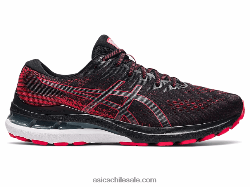 hombres Asics gel-kayano 28 R8N4461878 negro/rojo eléctrico