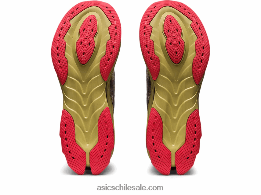 hombres Asics gel-kinsei explosión le 2 R8N446498 aceite de oliva/rojo eléctrico