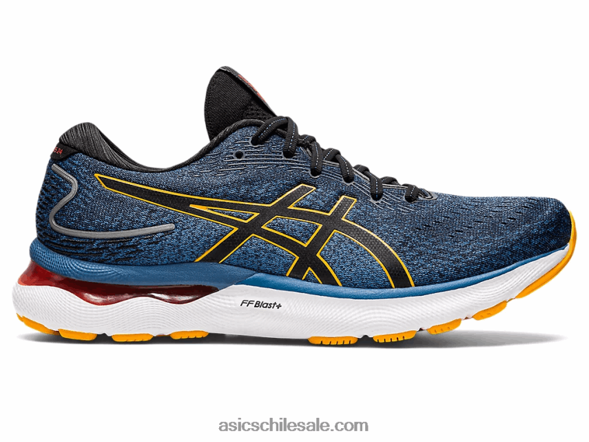 hombres Asics gel-nimbus 24 R8N4461025 azul/ámbar