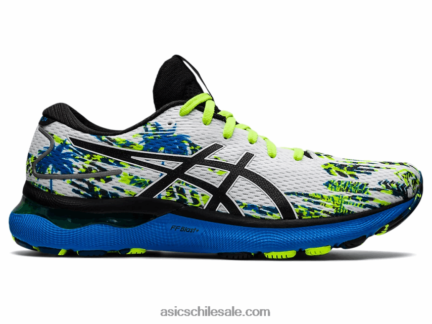 hombres Asics gel-nimbus 24 R8N4461293 blanco negro