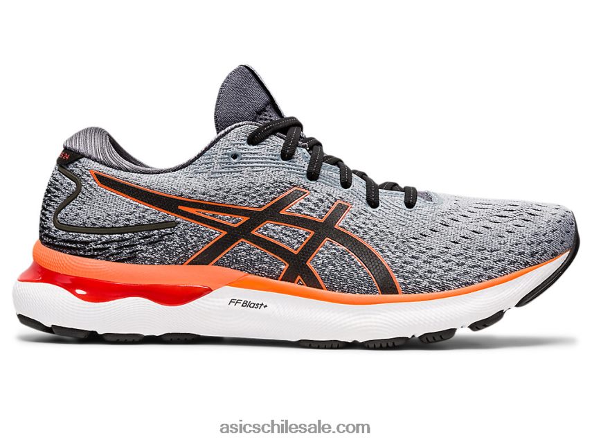 hombres Asics gel-nimbus 24 R8N4461558 hoja de roca/naranja impactante