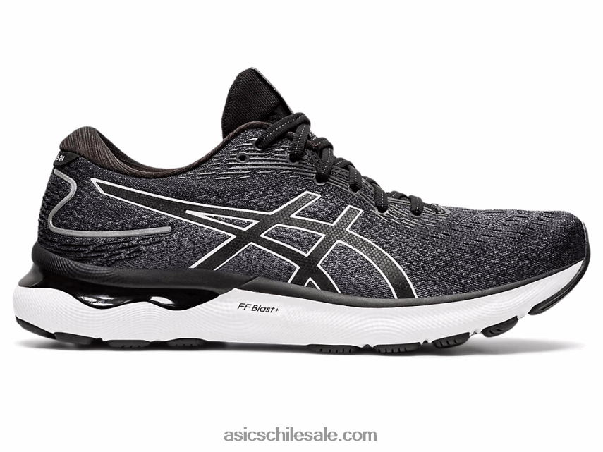 hombres Asics gel-nimbus 24 de ancho R8N4461471 blanco negro
