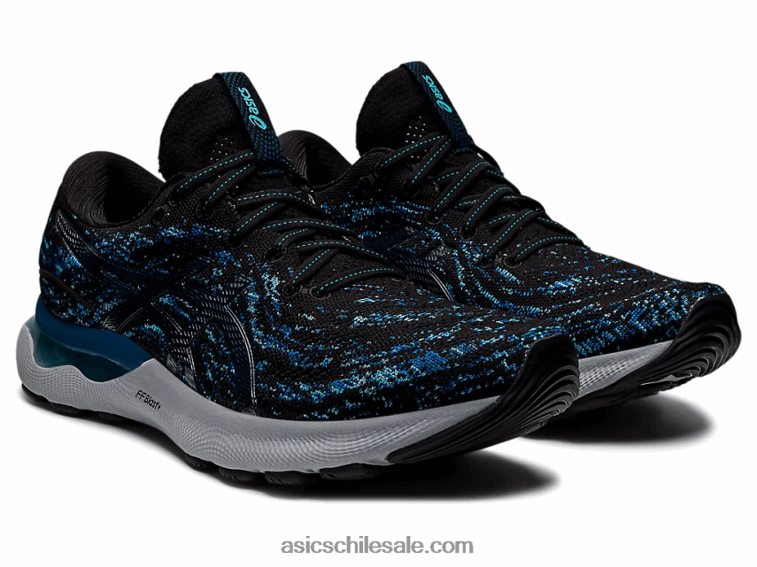 hombres Asics gel-nimbus 24 mk R8N4461193 negro/azul mako