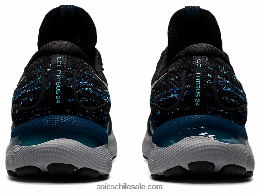hombres Asics gel-nimbus 24 mk R8N4461193 negro/azul mako