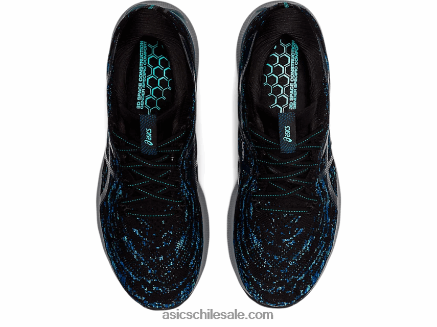 hombres Asics gel-nimbus 24 mk R8N4461193 negro/azul mako