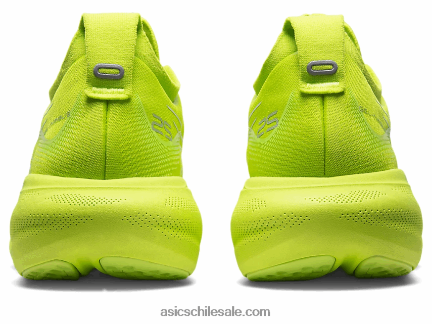 hombres Asics gel-nimbus 25 R8N446336 ralladura de lima/blanco