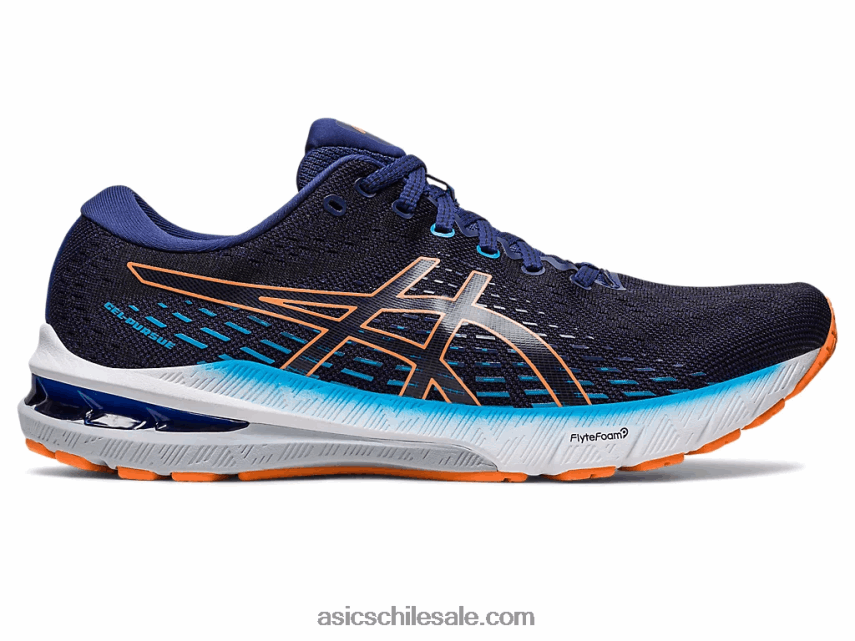 hombres Asics gel-perseguir 8 de ancho R8N446386 azul índigo/melocotón sol