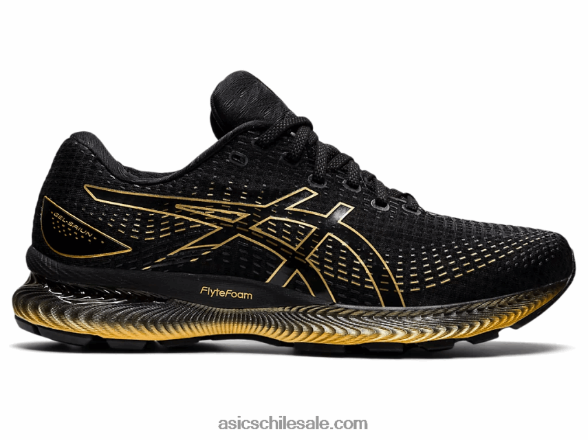 hombres Asics gel-saiun R8N4461739 negro/oro puro