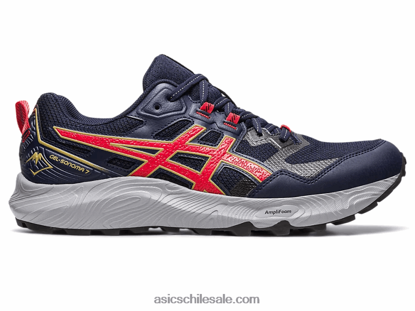 hombres Asics gel-sonoma 7 R8N446116 medianoche/rojo eléctrico