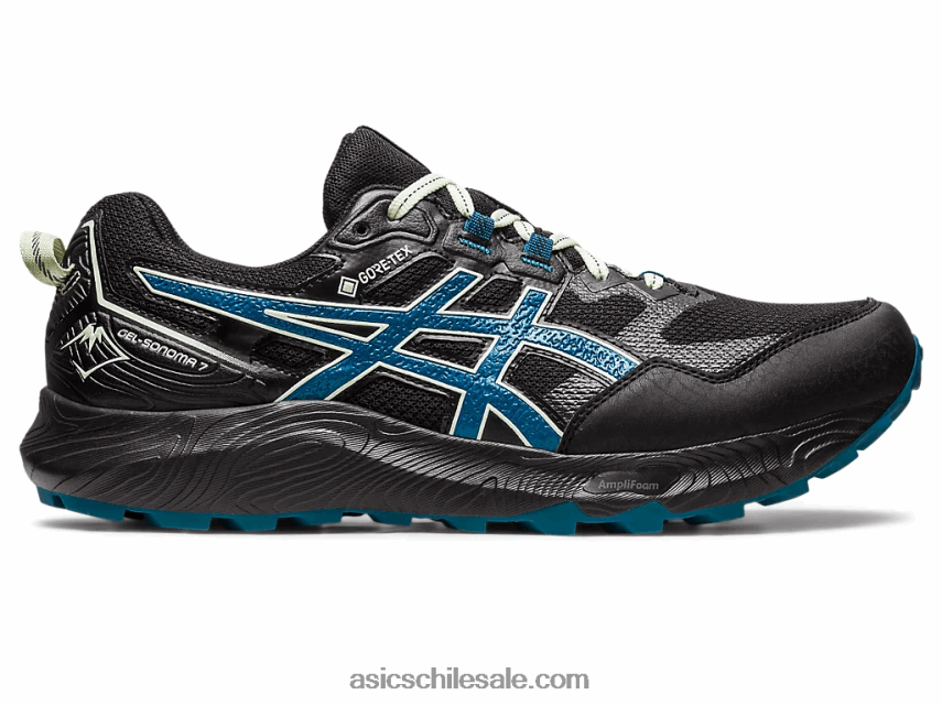 hombres Asics gel-sonoma 7 gtx R8N446244 negro/tinta verde azulado