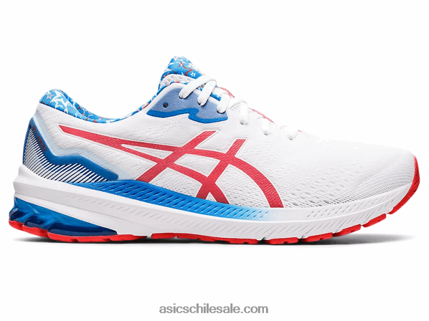 hombres Asics gt-1000 11 R8N4461278 blanco/rojo eléctrico