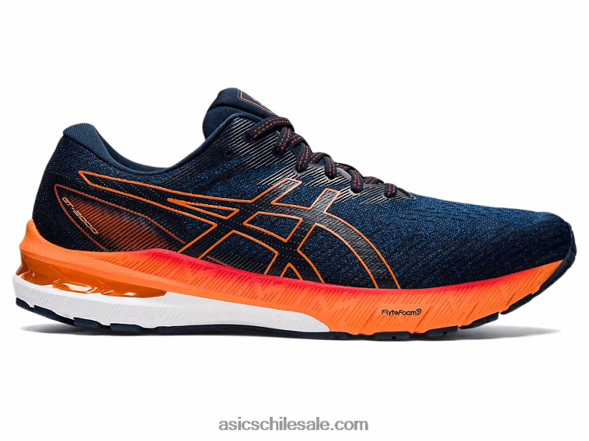 hombres Asics gt-2000 10 R8N4461474 azul mako/naranja impactante