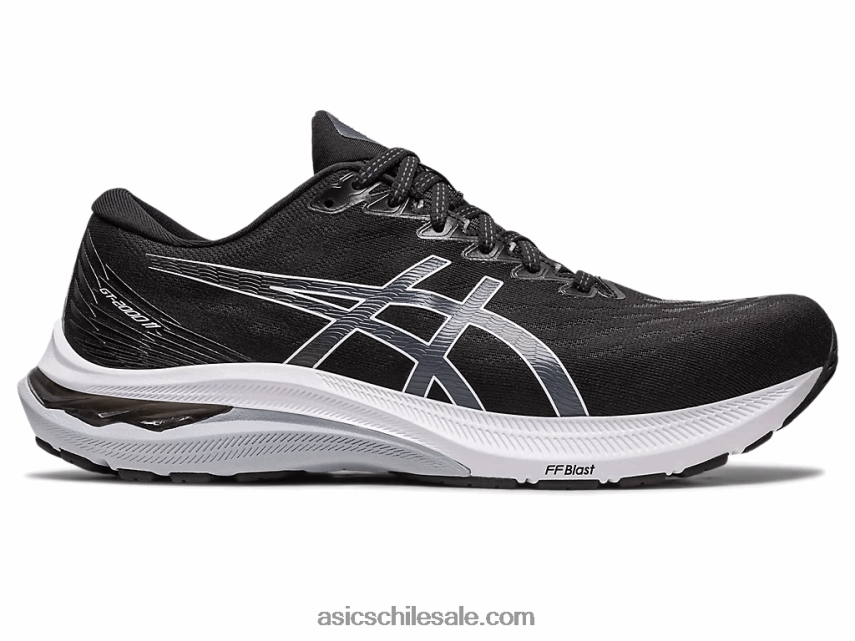 hombres Asics gt-2000 11 de ancho R8N446673 blanco negro