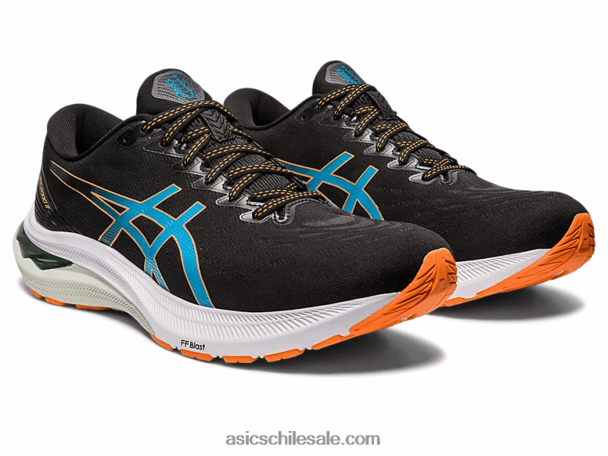 hombres Asics gt-2000 11 de ancho R8N446677 melocotón negro/sol