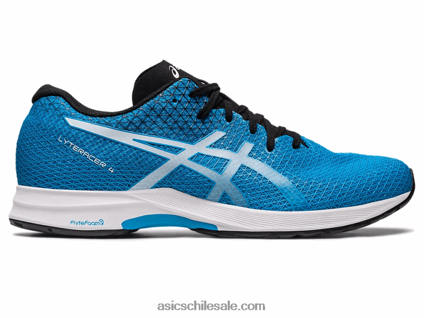 hombres Asics lyteracer 4 de ancho R8N446115 isla azul/blanco