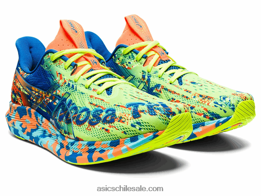 hombres Asics noosa tri 14 R8N4461046 unidad de peligro verde/lago