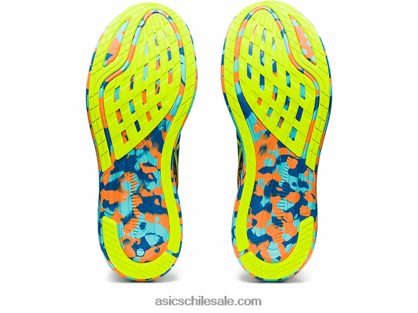 hombres Asics noosa tri 14 R8N4461046 unidad de peligro verde/lago