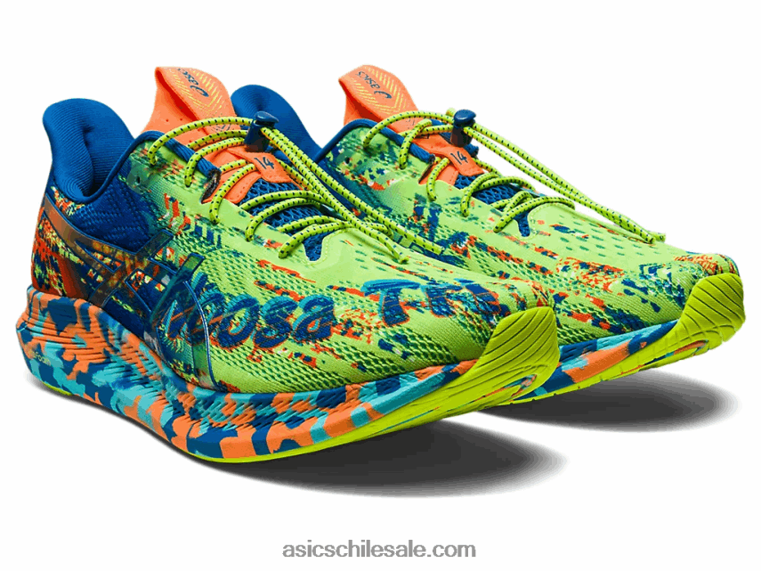 hombres Asics noosa tri 14 R8N4461046 unidad de peligro verde/lago